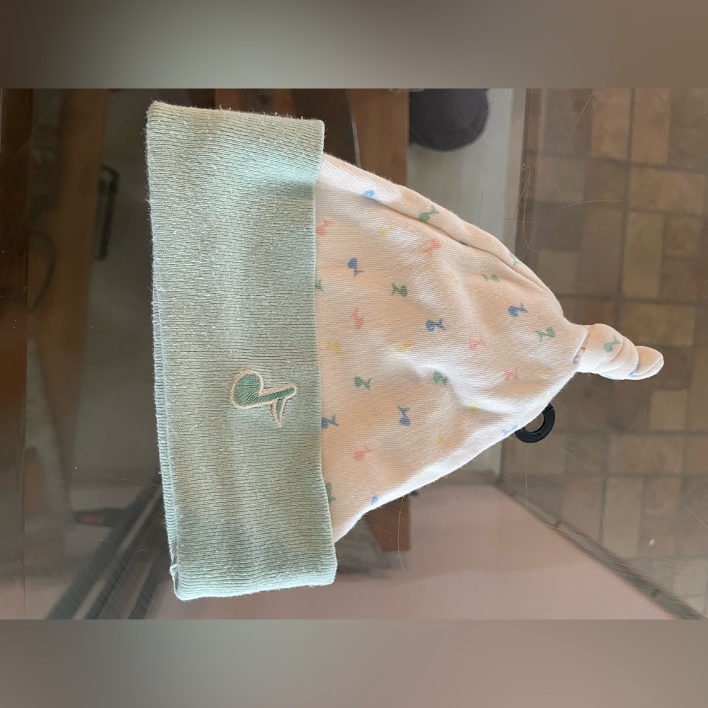 1995 The Lullaby Club Music Note Pastel Patterned Baby Hat